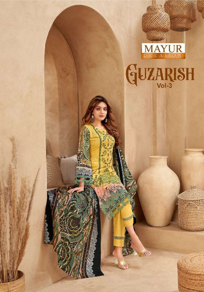 Guzarish Vol 3 Mayur Creation Cotton Karachi Salwar Suits Supplier India