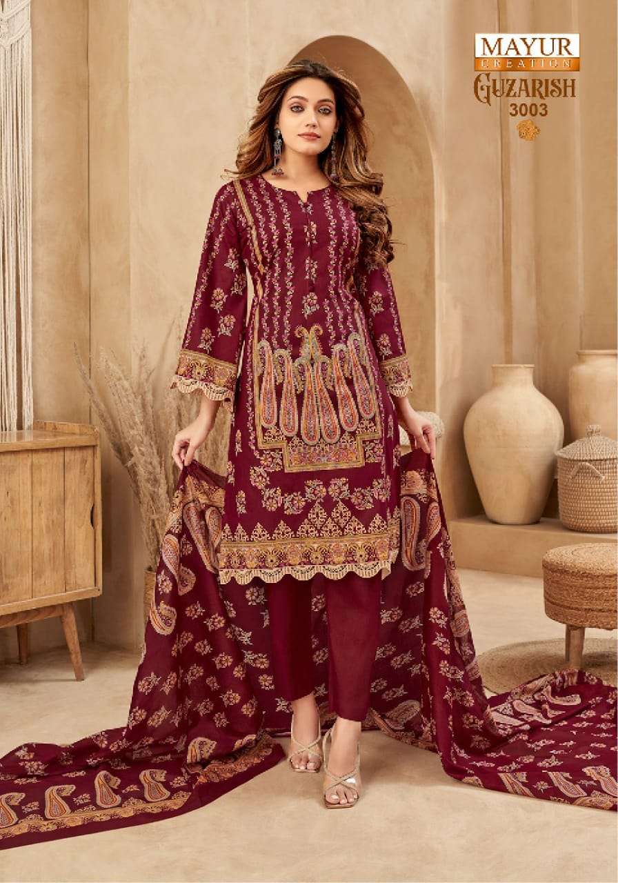 Guzarish Vol 3 Mayur Creation Cotton Karachi Salwar Suits Supplier India