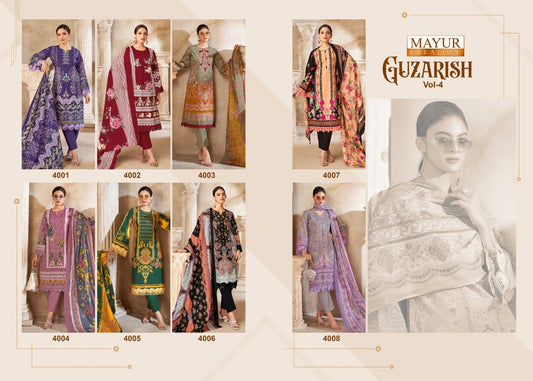 Guzarish Vol 4 Mayur Creation Cotton Karachi Salwar Suits Supplier Gujarat