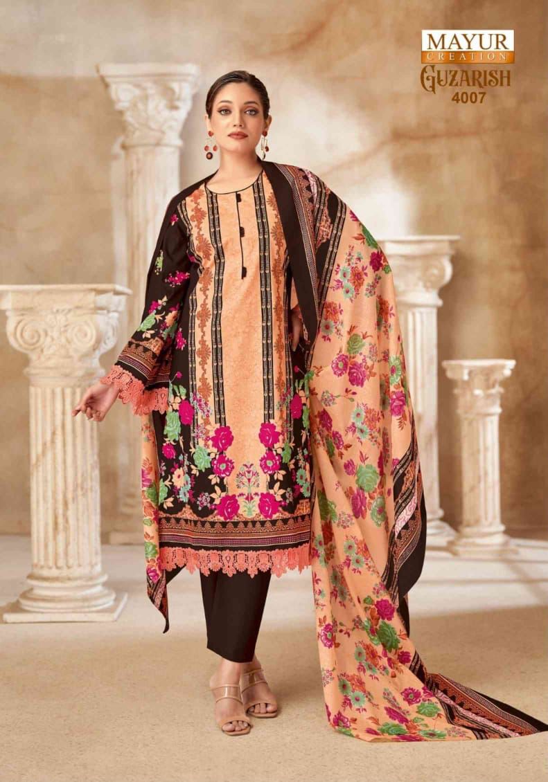 Guzarish Vol 4 Mayur Creation Cotton Karachi Salwar Suits Supplier Gujarat