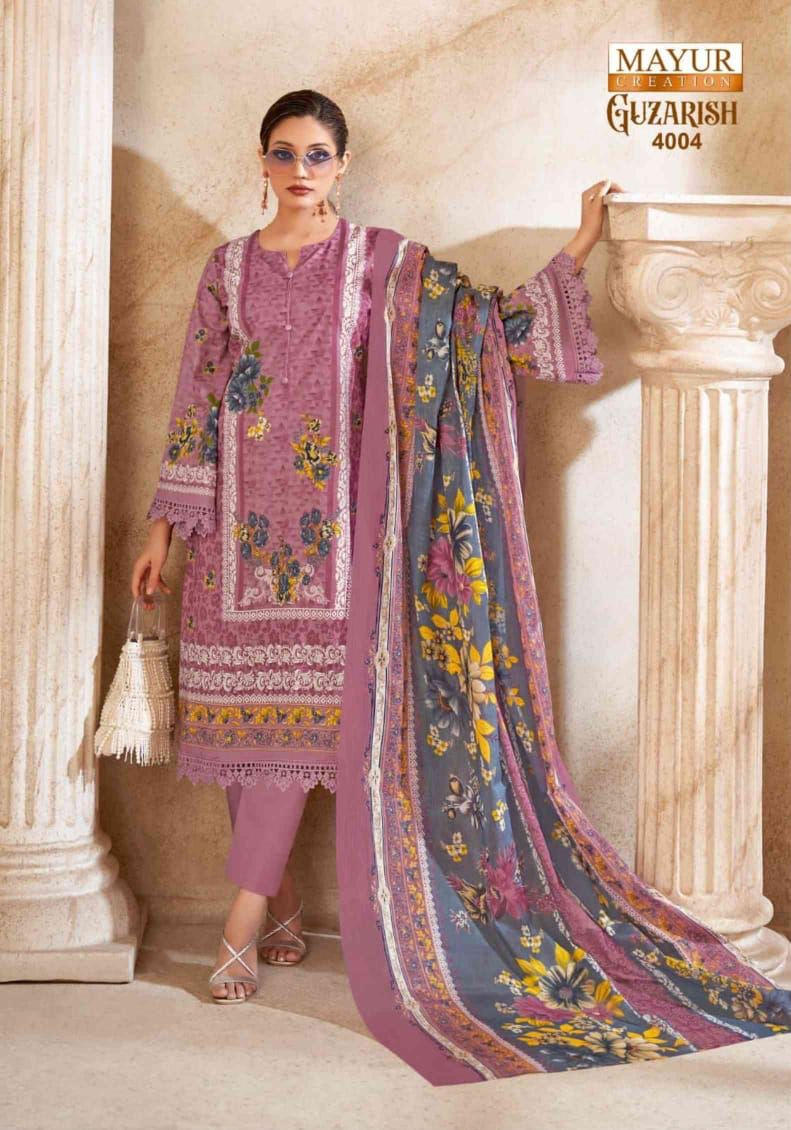 Guzarish Vol 4 Mayur Creation Cotton Karachi Salwar Suits Supplier Gujarat