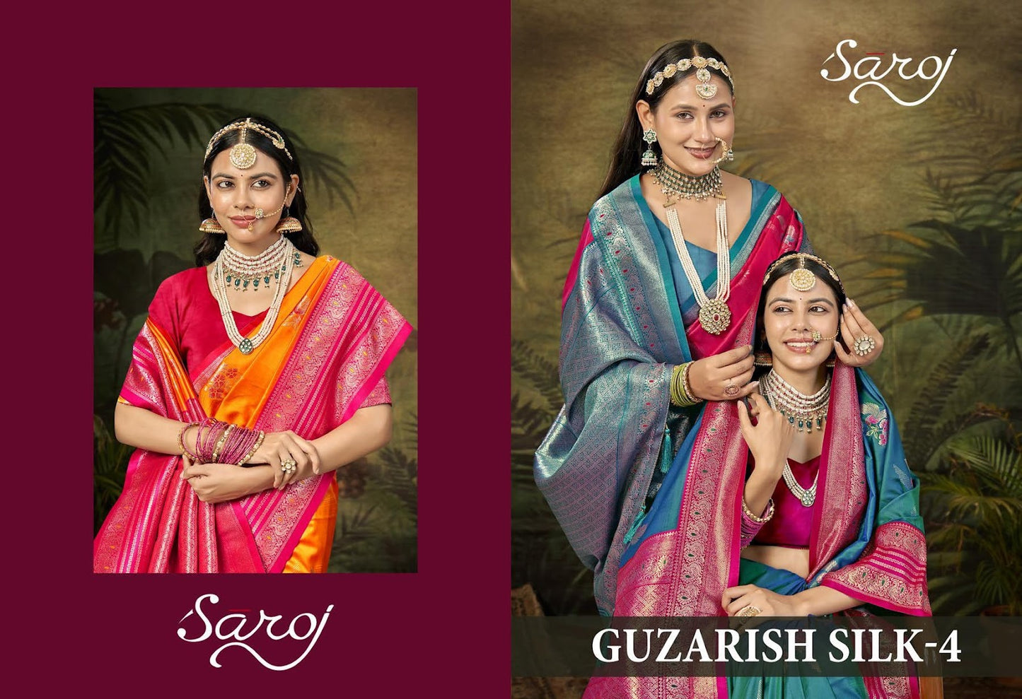 Guzarish Vol 4 Saroj Silk Sarees Exporter Gujarat