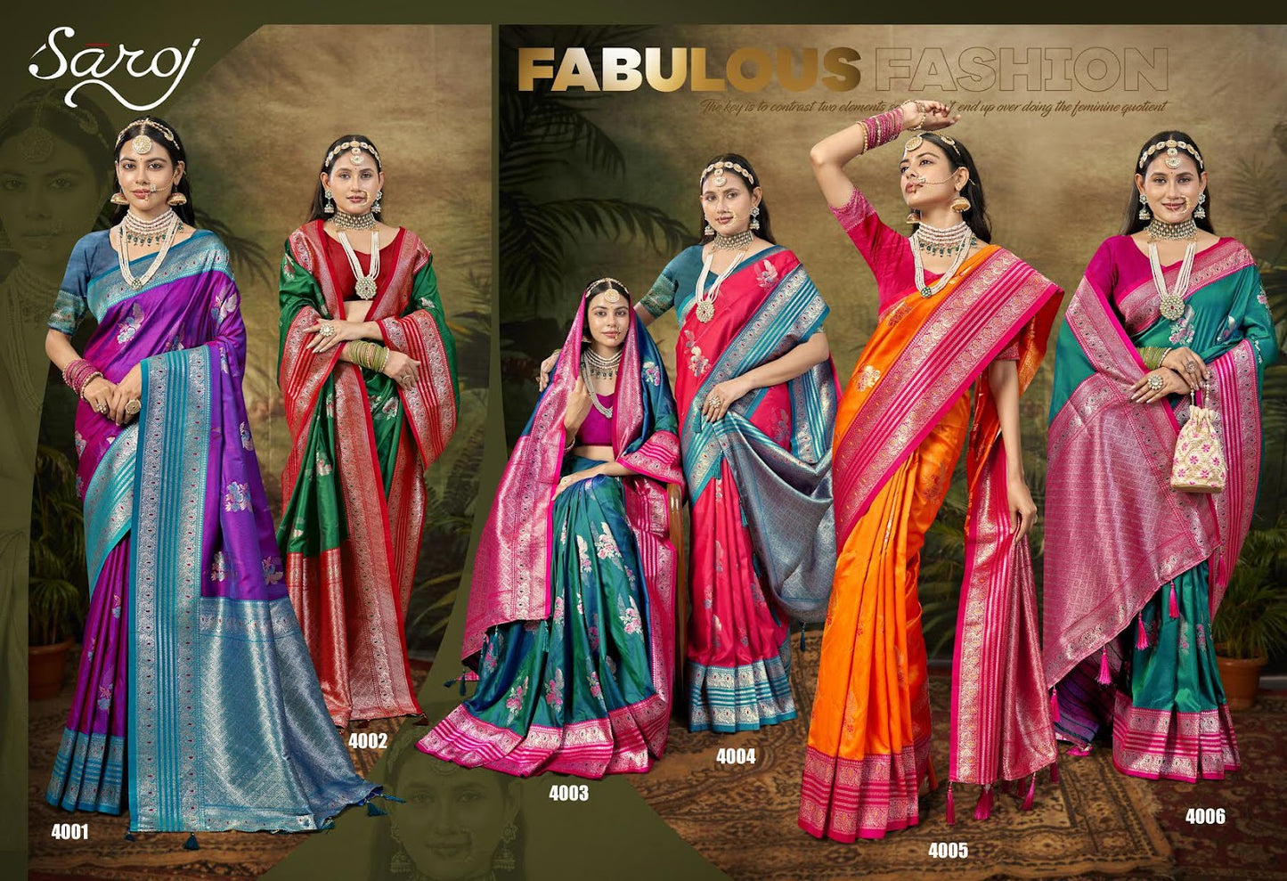 Guzarish Vol 4 Saroj Silk Sarees Exporter Gujarat