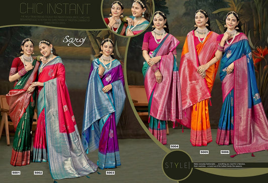 Guzarish Vol 5 Saroj Silk Sarees Exporter Gujarat