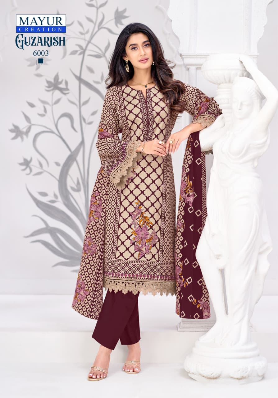 Guzarish Vol 6 Mayur Creation Cotton Karachi Salwar Suits Manufacturer Gujarat