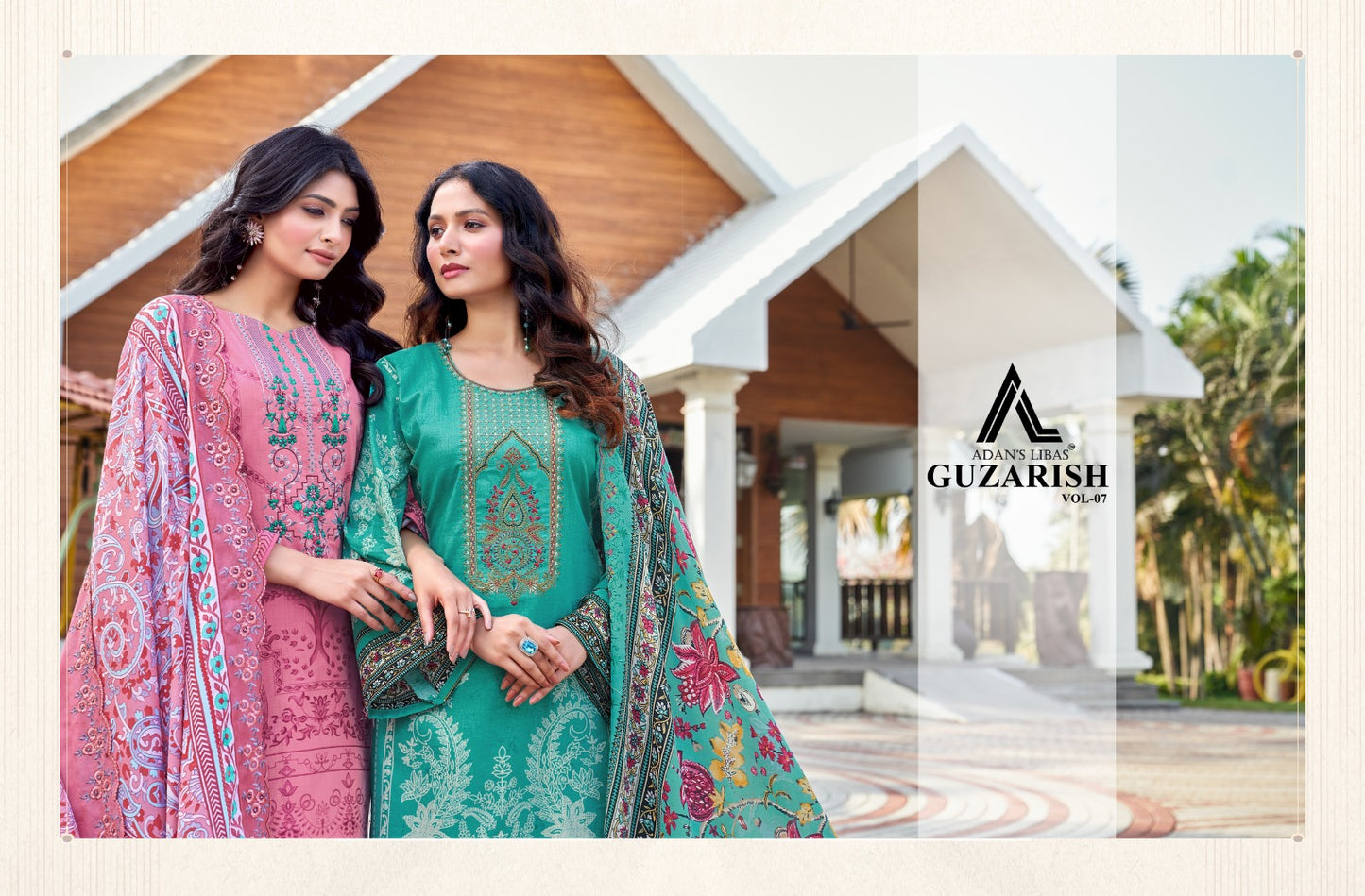 Guzarish Vol 7 Adans Libas Cambric Cotton Karachi Salwar Suits Manufacturer