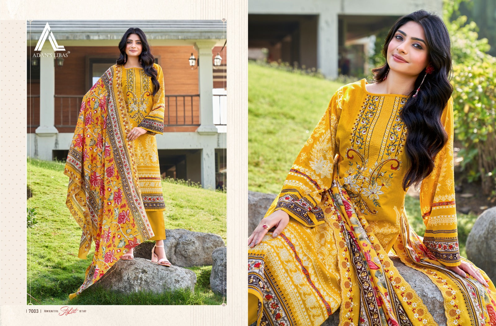 Guzarish Vol 7 Adans Libas Cambric Cotton Karachi Salwar Suits Manufacturer