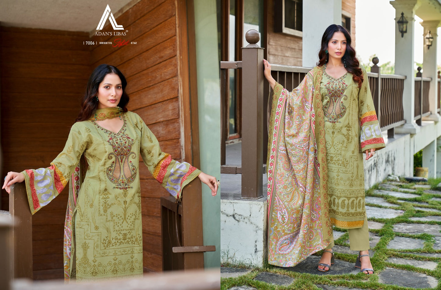 Guzarish Vol 7 Adans Libas Cambric Cotton Karachi Salwar Suits Manufacturer