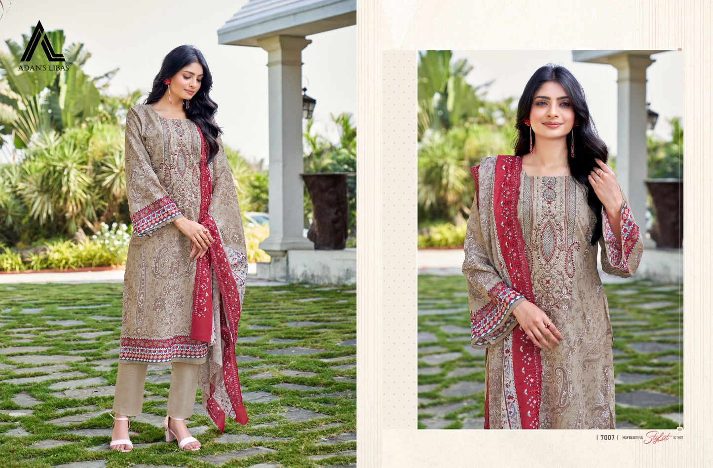 Guzarish Vol 7 Adans Libas Cambric Cotton Karachi Salwar Suits Manufacturer