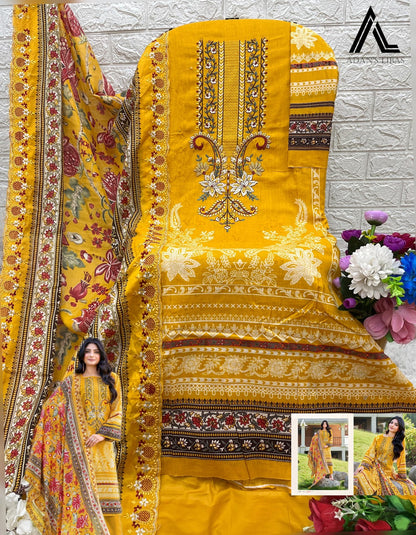 Guzarish Vol 7 Adans Libas Cambric Cotton Karachi Salwar Suits Manufacturer