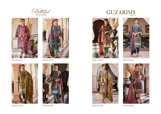 Guzarish Vol 7 Belliza Designer Studio Pure Cotton Karachi Salwar Suits