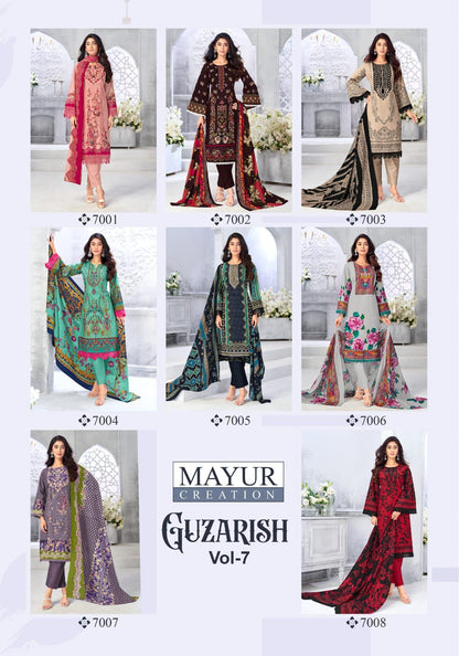 Guzarish Vol 7 Mayur Creation Cotton Karachi Salwar Suits Supplier India