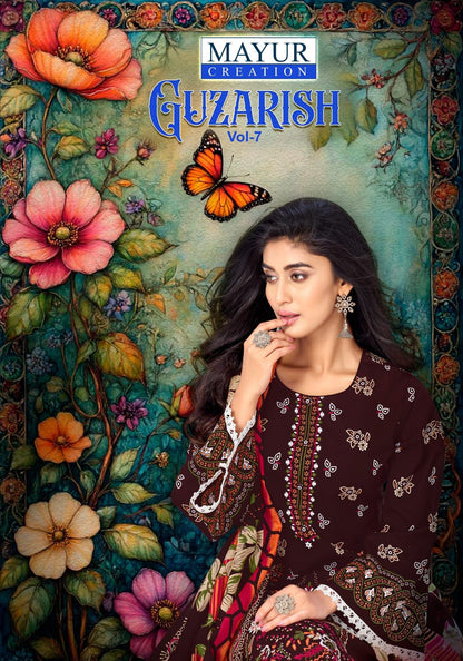 Guzarish Vol 7 Mayur Creation Cotton Karachi Salwar Suits Supplier India