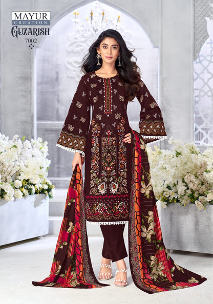 Guzarish Vol 7 Mayur Creation Cotton Karachi Salwar Suits Supplier India