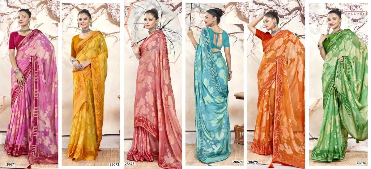 Gyana Vallabhi Prints Brasso Sarees Wholesaler Ahmedabad