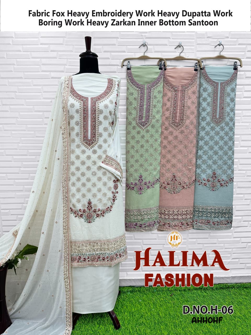 H-06 Halima Fashion Pure Fox Plazzo Style Suits Supplier India