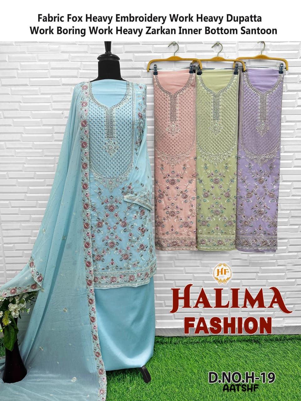 H-19 Halima Fashion Pure Fox Plazzo Style Suits Manufacturer India