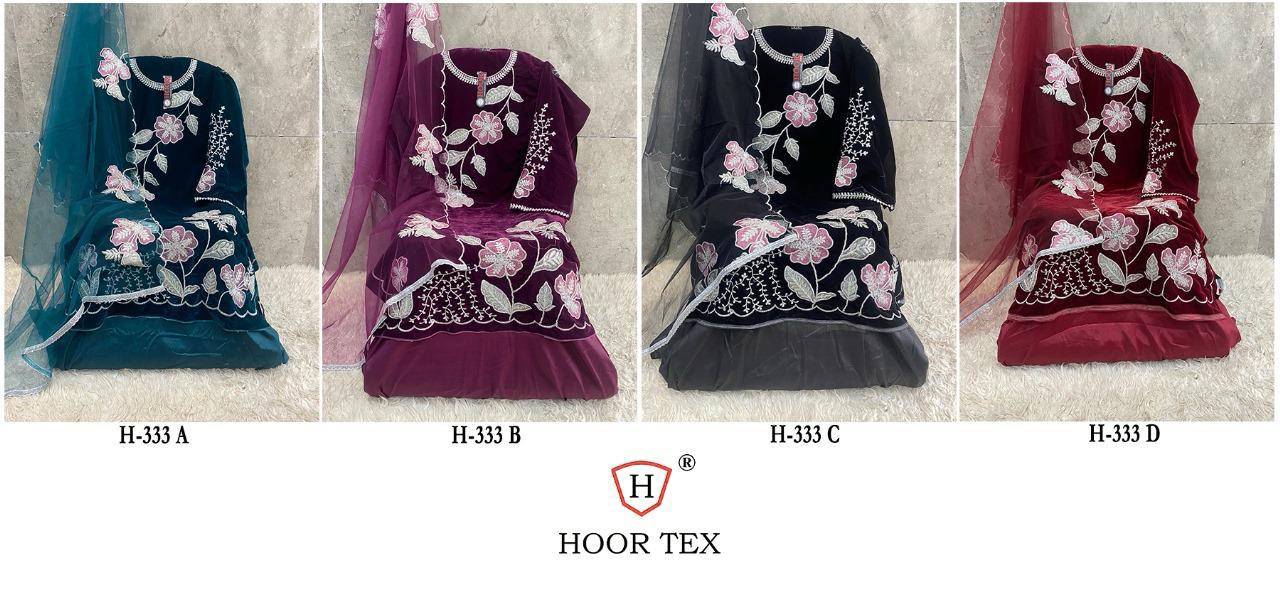 H-333Abcd Hoor Tex Velvet Suits Supplier Ahmedabad