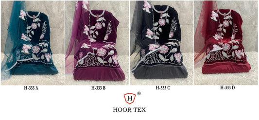 H-333Abcd Hoor Tex Velvet Suits Supplier Ahmedabad
