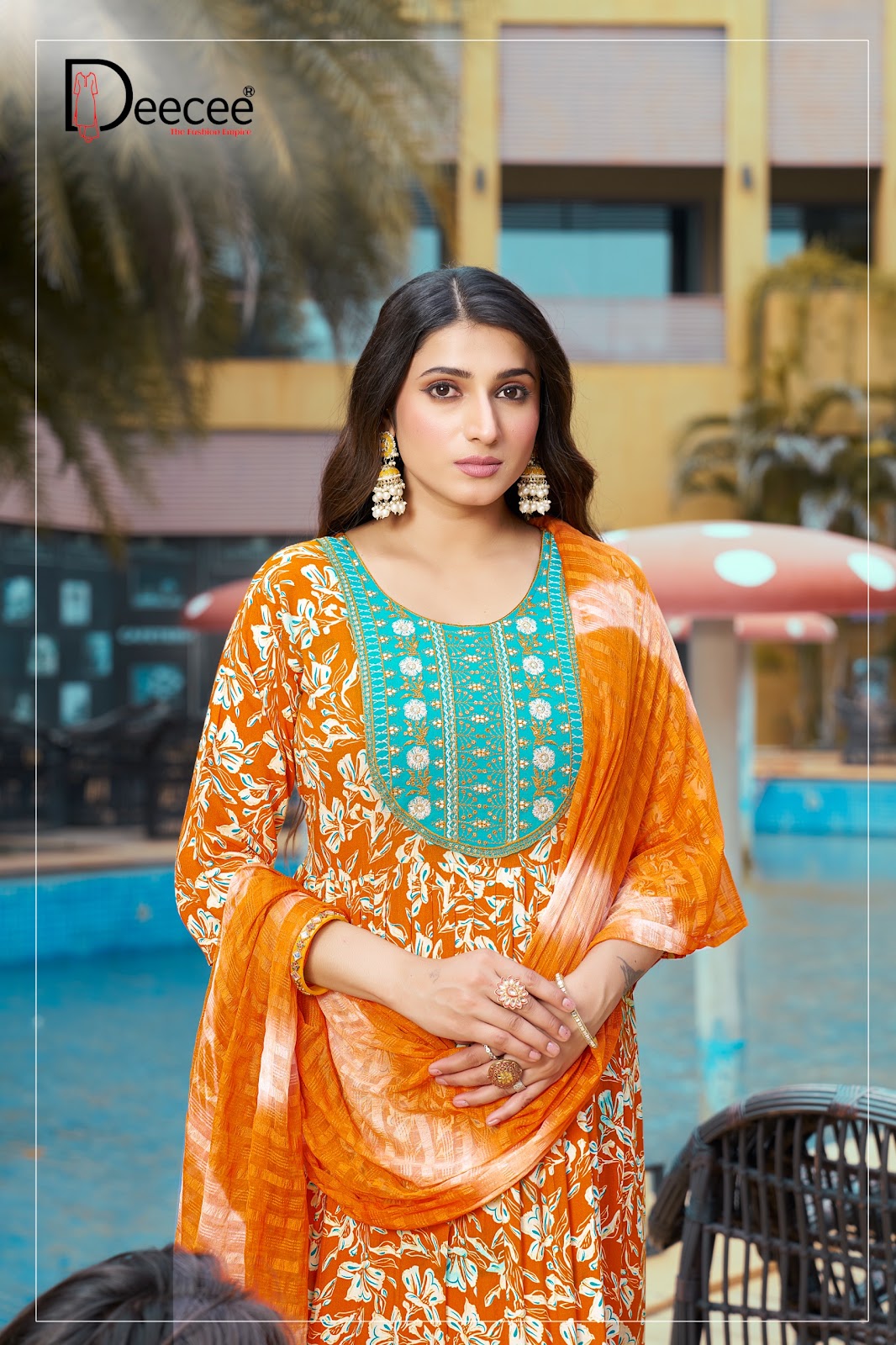 Hitakshi Deecee Rayon Readymade Pant Style Suits Exporter India