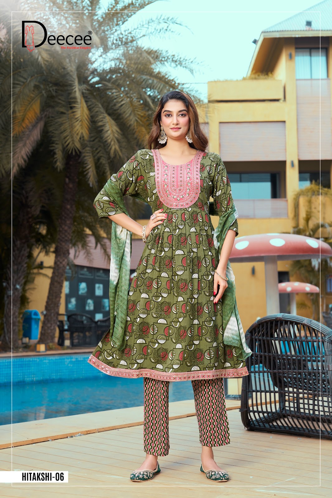 Hitakshi Deecee Rayon Readymade Pant Style Suits Exporter India