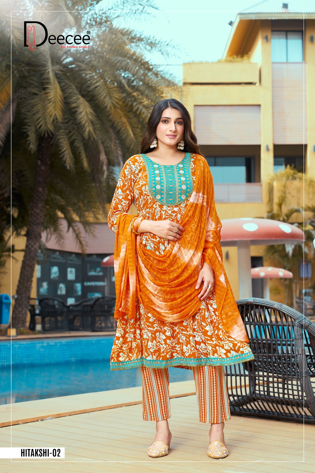 Hitakshi Deecee Rayon Readymade Pant Style Suits Exporter India