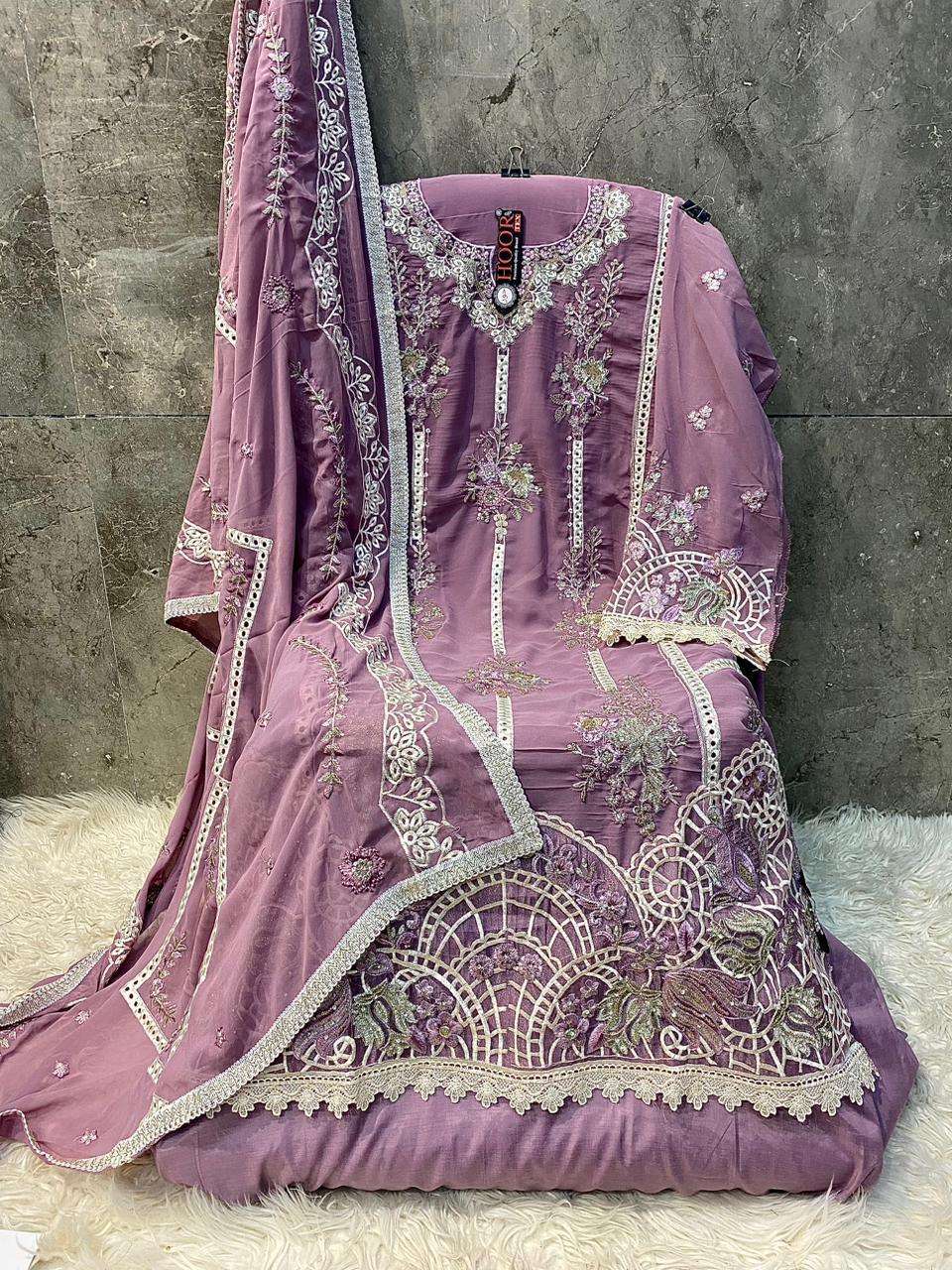 H 361 Hoor Tex Georgette Pakistani Salwar Suits Wholesale Price
