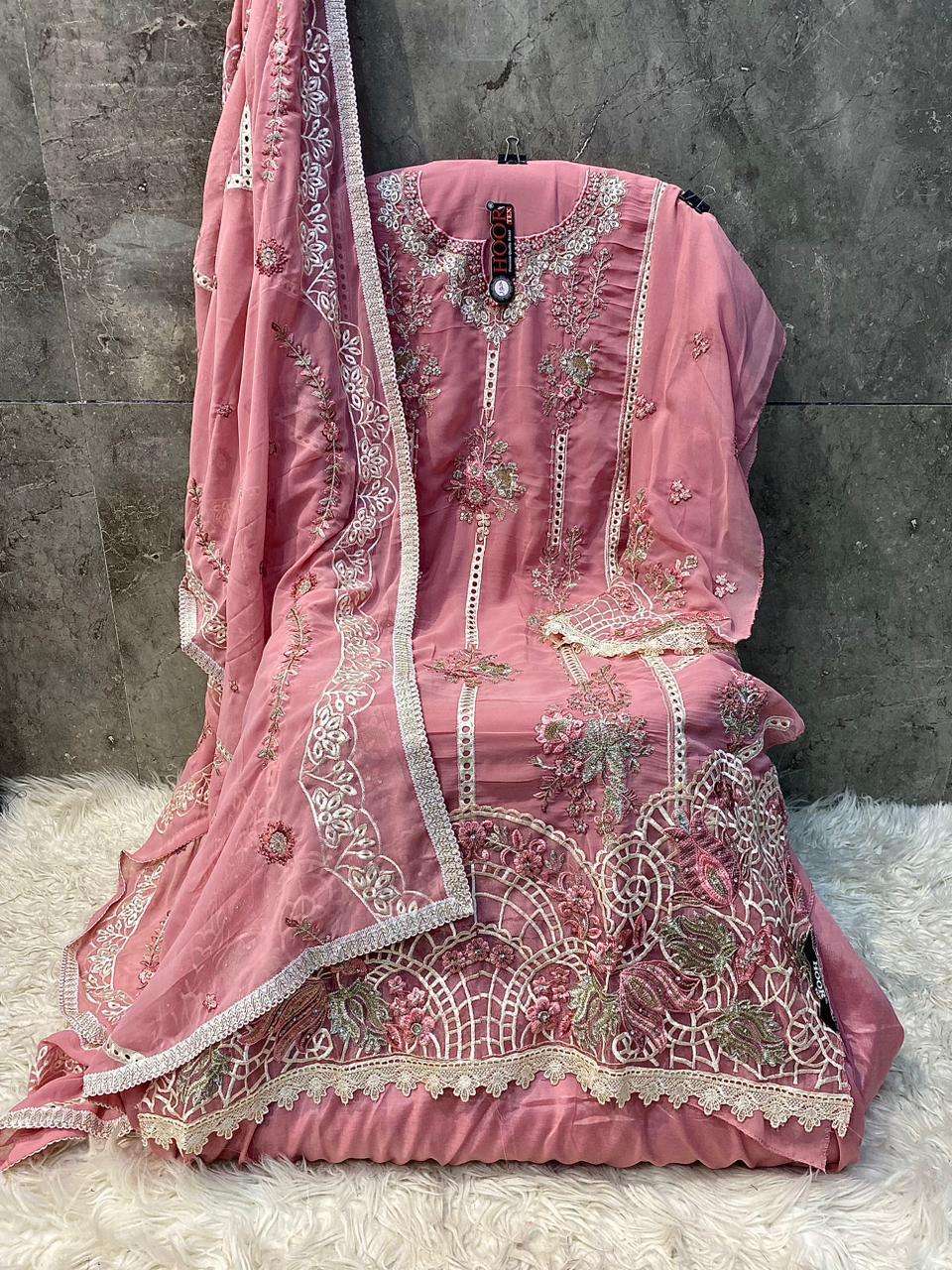 H 361 Hoor Tex Georgette Pakistani Salwar Suits Wholesale Price