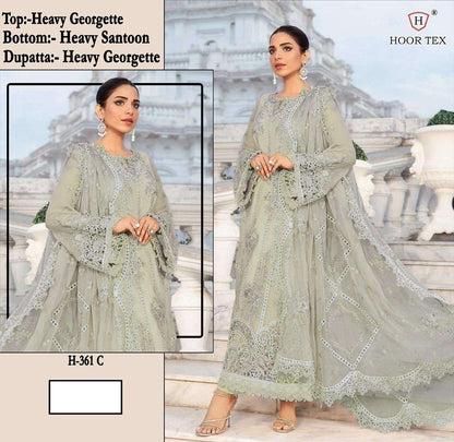 H 361 Hoor Tex Georgette Pakistani Salwar Suits Wholesale Price