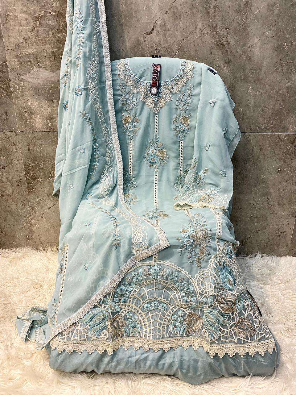 H 361 Hoor Tex Georgette Pakistani Salwar Suits Wholesale Price