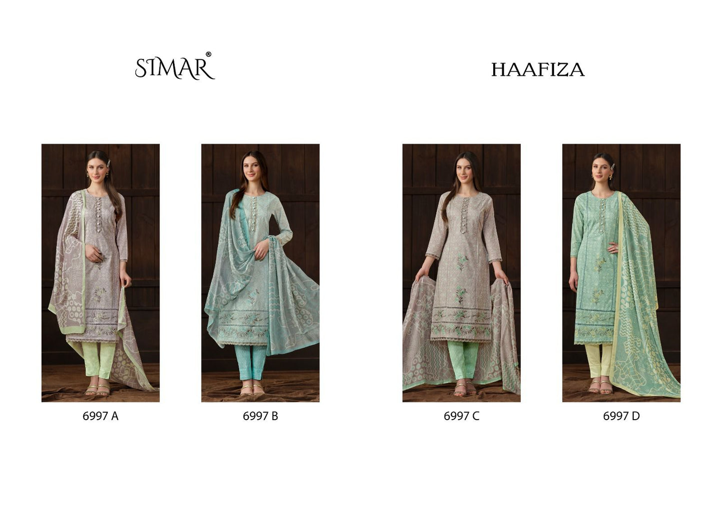 Haafiza Simar Lawn Cotton Pant Style Suits