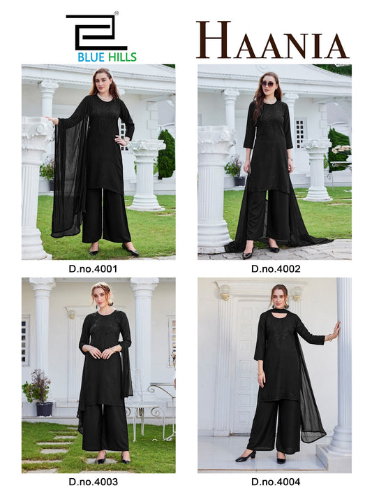Haania Blue Hills Rayon 14Kg Readymade Plazzo Style Suits Exporter India