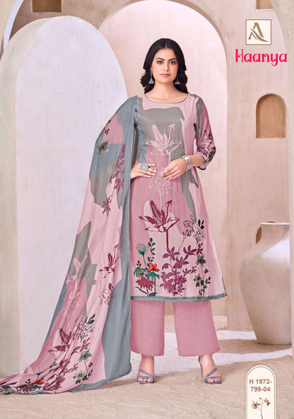 Haanya Alok Viscose Muslin Karachi Salwar Suits Supplier India