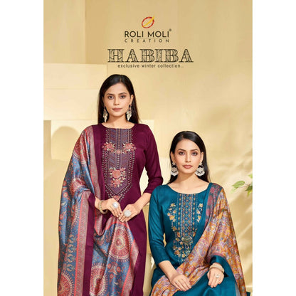 Habiba Roli Moli Pashmina Suits Wholesale Price