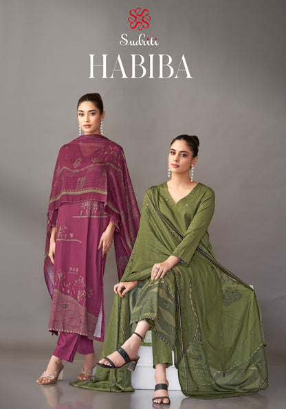 Habiba Sudriti Sahiba Pant Style Suits Supplier India