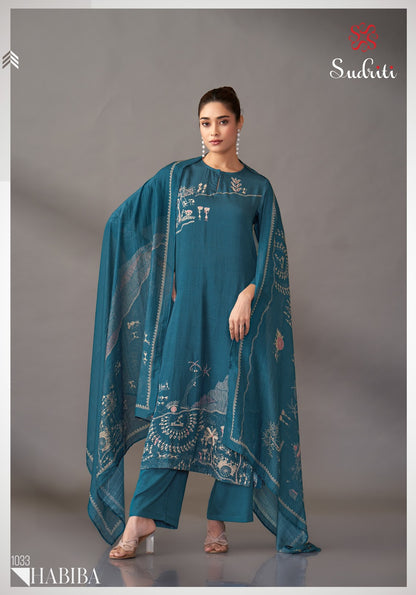 Habiba Sudriti Sahiba Pant Style Suits Supplier India