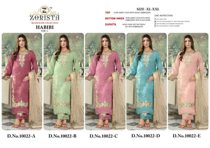 Habibi Vol 1 Zorista Jimmy Choo Pakistani Readymade Suits Manufacturer Gujarat