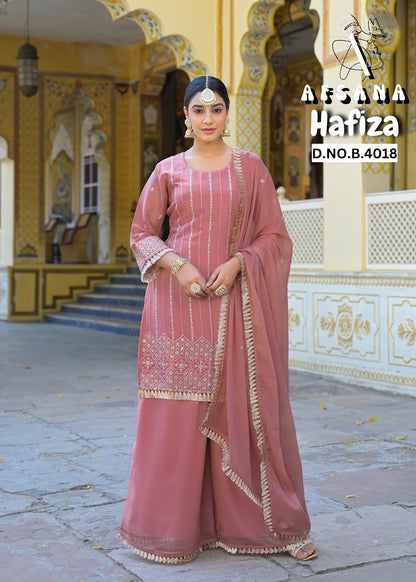 Hafiza Afsana Crunchi Readymade Plazzo Style Suits Exporter Gujarat