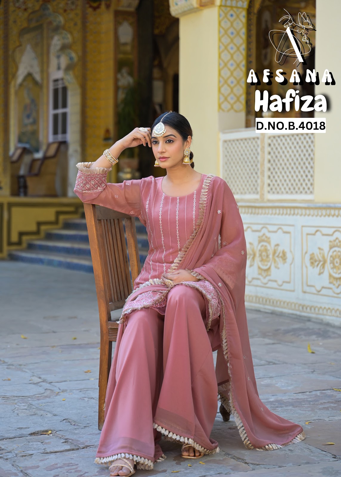 Hafiza Afsana Crunchi Readymade Plazzo Style Suits Exporter Gujarat