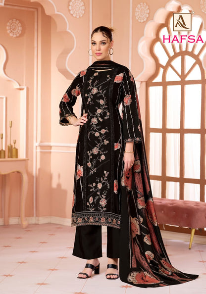 Hafsa Alok Viscose Reyon Karachi Salwar Suits Wholesaler Gujarat