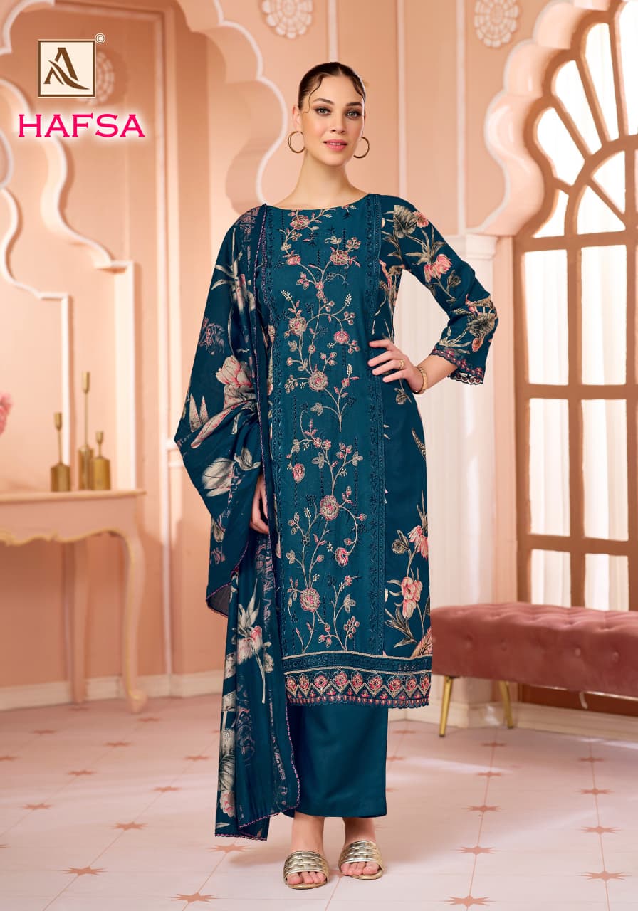 Hafsa Alok Viscose Reyon Karachi Salwar Suits Wholesaler Gujarat