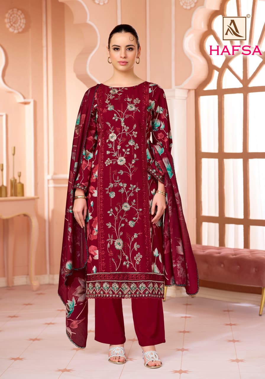 Hafsa Alok Viscose Reyon Karachi Salwar Suits Wholesaler Gujarat