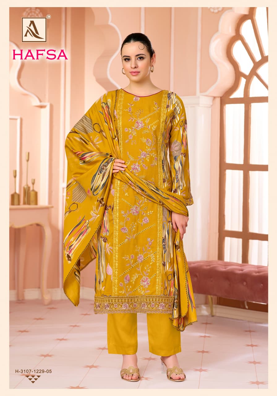 Hafsa Alok Viscose Reyon Karachi Salwar Suits Wholesaler Gujarat