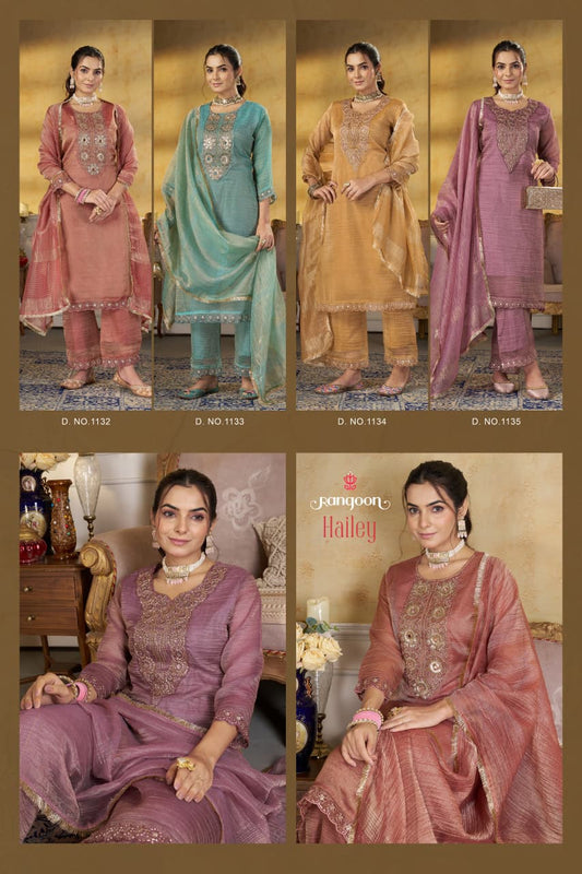 Hailey Rangoon Salsa Readymade Pant Style Suits Manufacturer Gujarat