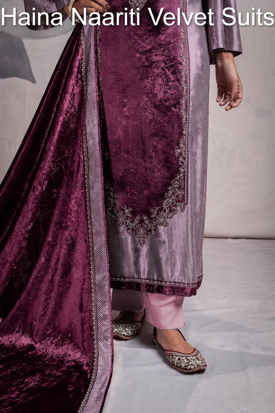 Haina Naariti Velvet Suits Wholesaler India