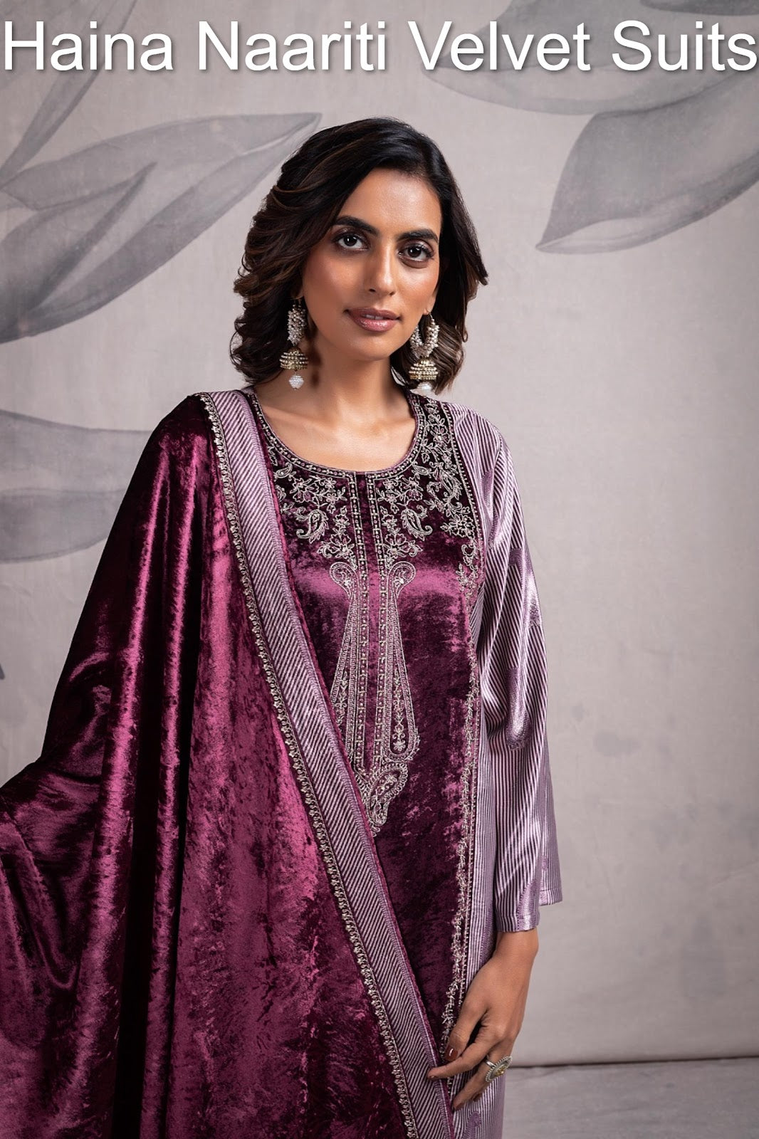 Haina Naariti Velvet Suits Wholesaler India