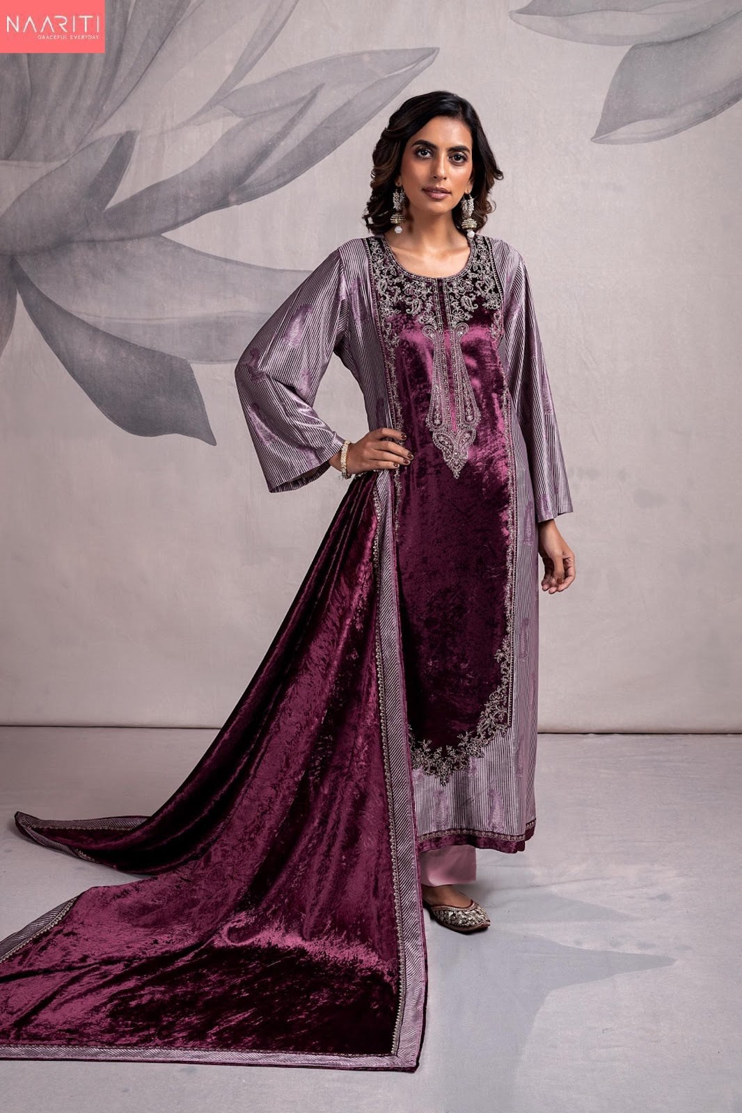 Haina Naariti Velvet Suits Wholesaler Ahmedabad