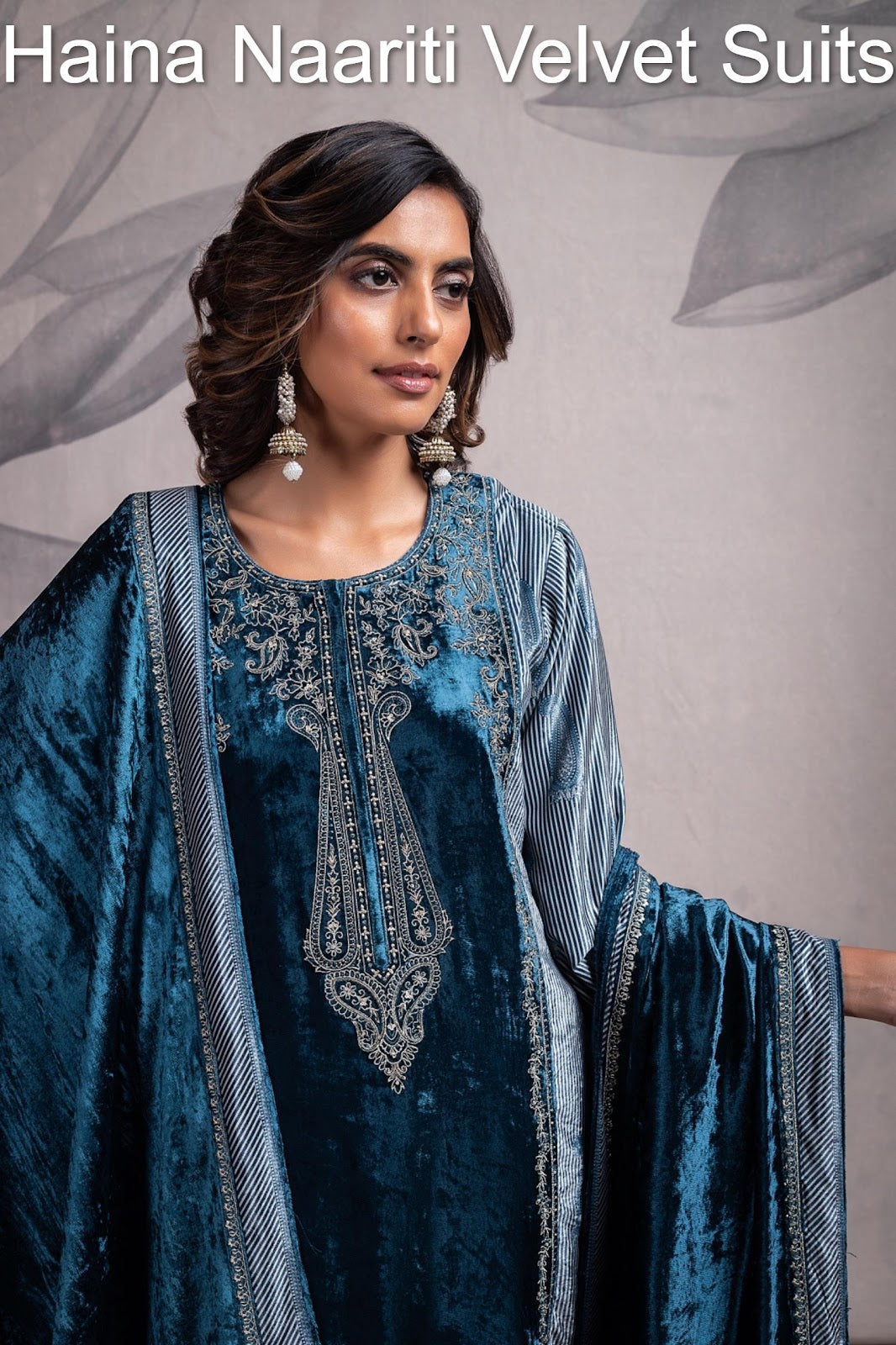 Haina Naariti Velvet Suits Wholesaler India