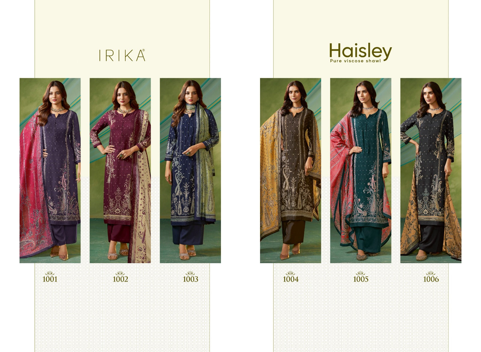 Haisley Irika Viscose Pashmina Suits Exporter India