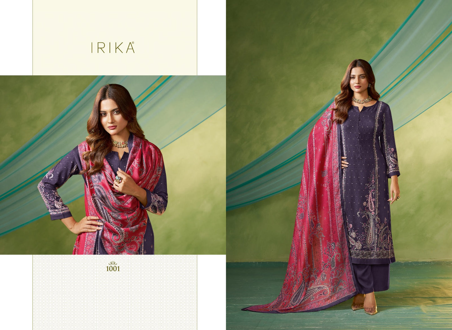 Haisley Irika Viscose Pashmina Suits Exporter India